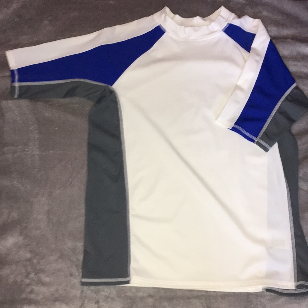 White/Blue Boys Quick-Dry T-Shirt